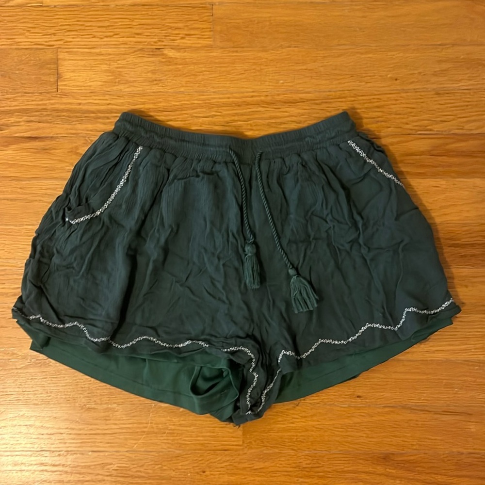 Green Flowy shorts
